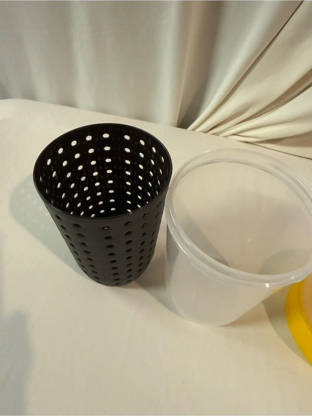 IKEA Yellow and Gray Snack Container with Dome Lid